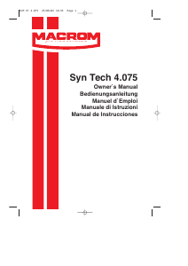 Manual Macrom Syn Tech 4.075 Car Amplifier