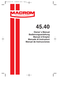 Manual Macrom 45.40 Car Amplifier