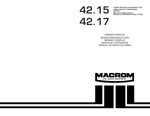 Mode d’emploi Macrom 42.15 Amplificateur de voiture