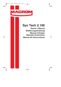 Mode d’emploi Macrom Syn Tech 2.100 Amplificateur de voiture