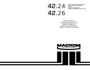 Manual Macrom 42.26 Car Amplifier