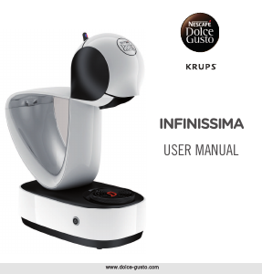 Manual Krups KP170840 Nescafe Dolce Gusto Infinissima Espresso Machine