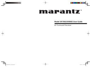 Manual Marantz SR8002 Receiver