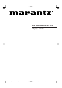 Manual Marantz PM4001OSE Amplifier