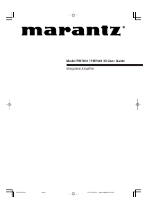 Manual Marantz PM7001KI Amplifier