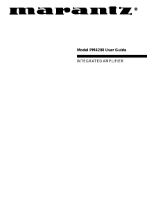 Manual Marantz PM4200 Amplifier