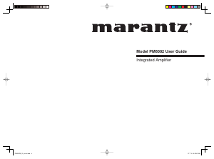 Manual Marantz PM6002 Amplifier