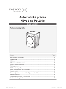 Návod Daewoo DWD-MW3441 Práčka