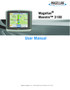 Manual Magellan Maestro 3100 Car Navigation