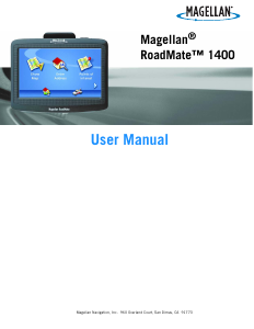Manual Magellan RoadMate 1400 Car Navigation