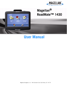 Manual Magellan RoadMate 1430 Car Navigation