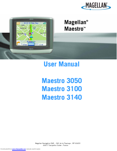 Manual Magellan Maestro 3140 Car Navigation