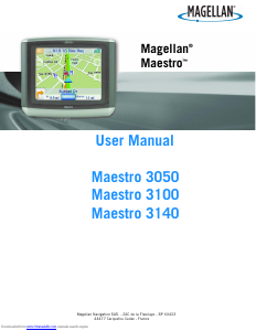 Manual Magellan Maestro 3050 Car Navigation