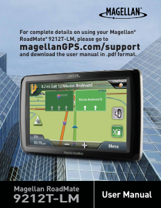 Manual Magellan RoadMate 9212T-LM Car Navigation