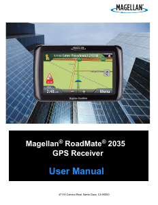 Manual Magellan RoadMate 2035 Car Navigation