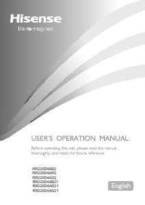 Handleiding Hisense RR220D4AR21 Koelkast