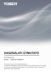 Használati útmutató Tosot TDN20AX-K4EBA1A Páramentesítő