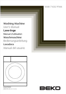 Manual de uso BEKO WMB 71032 PTMX Lavadora