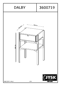 Hướng dẫn sử dụng JYSK Dalby Bàn đầu giường