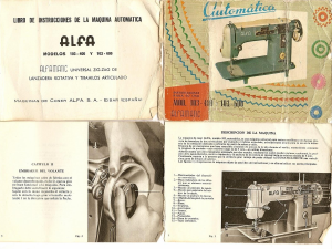 Manual de uso Alfa 103-400 Máquina de coser