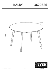 Manual JYSK Kalby (Ø120) Dining Table