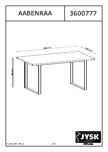 Manual JYSK Aabenraa Dining Table