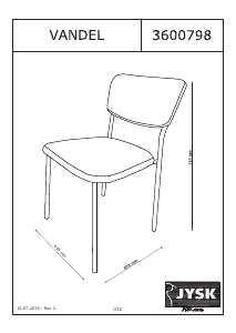 Manuale JYSK Vandel Sedia