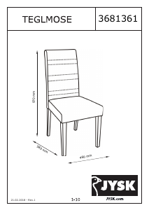 Brugsanvisning JYSK Teglmose Stol