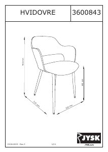 Hướng dẫn sử dụng JYSK Hvidovre Ghế