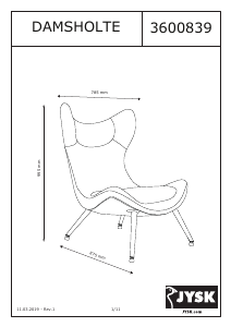 Hướng dẫn sử dụng JYSK Damsholte Ghế bành