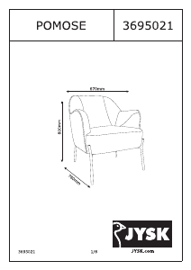 Handleiding JYSK Pomose Fauteuil