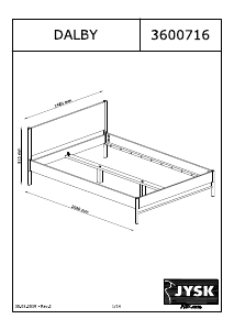 Bedienungsanleitung JYSK Dalby (140x200) Bettgestell