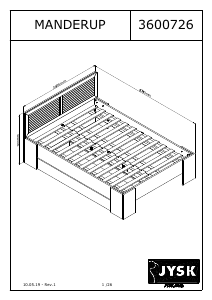 Bruksanvisning JYSK Manderup (140x200) Seng