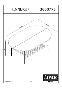 Bruksanvisning JYSK Hinnerup Kaffebord