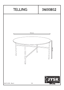 Mode d’emploi JYSK Telling Table basse