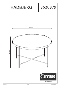 Mode d’emploi JYSK Hadbjerg Table basse