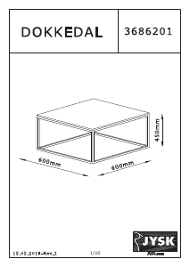 Hướng dẫn sử dụng JYSK Dokkedal Bàn bên hông