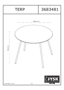 كتيب طاولة جانبية Terp (Ø55) JYSK