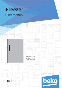 Manual BEKO FXS5043W Freezer