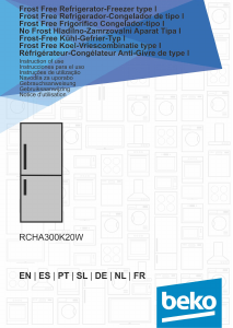 Handleiding BEKO RCHA300K20W Koel-vries combinatie