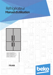 Mode d’emploi BEKO GNE134601X Réfrigérateur combiné