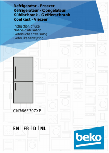 Manual BEKO CN366E30ZXP Fridge-Freezer