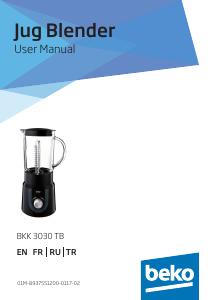 Manual BEKO BKK 3030 TB Blender