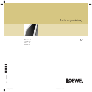 Bedienungsanleitung Loewe Xelos SL 20 LCD fernseher