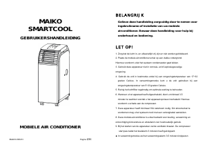 Handleiding Maiko SM26W Smartcool Airconditioner