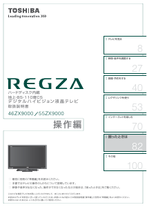 説明書 東芝 46ZX9000 Regza 液晶テレビ