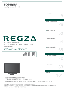 説明書 東芝 46ZX8000 Regza 液晶テレビ
