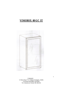 Manual de uso Vinobox 40GC 1T Vinoteca