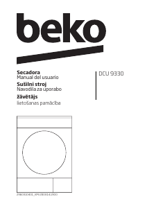 Návod BEKO DCU 9330 Sušička