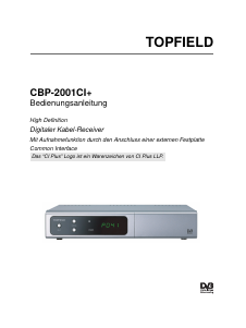 Bedienungsanleitung Topfield CBP-2001 CI+ Digital-receiver